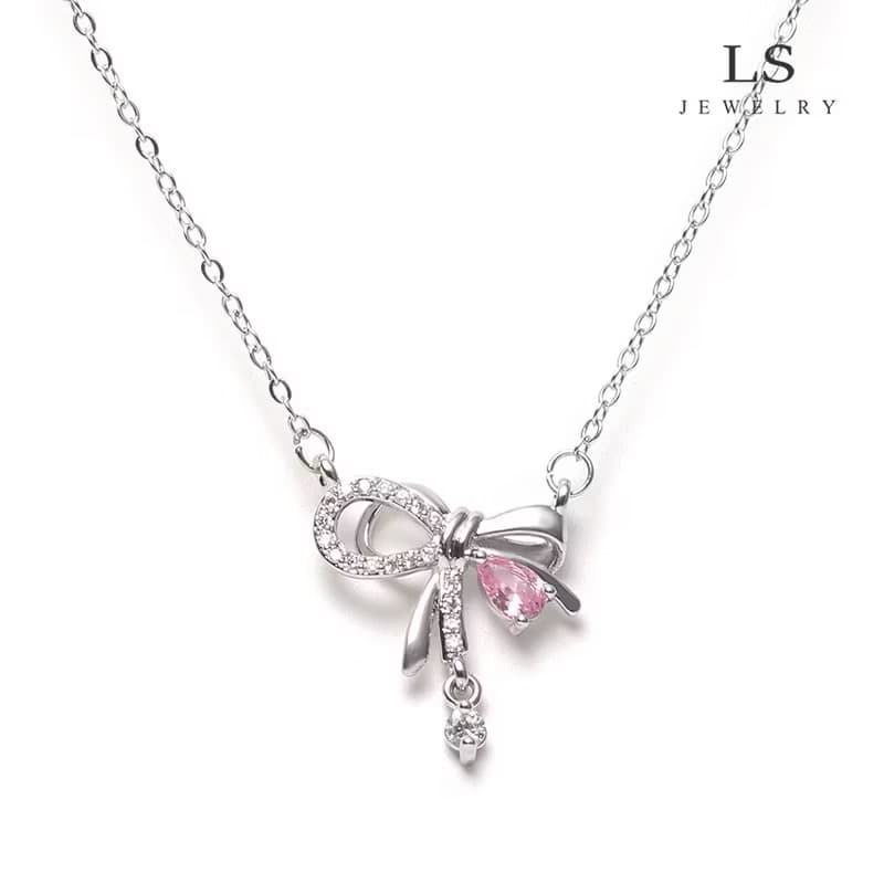 LSສາຍຄໍແຟຊັ່ນ ຈິ້ໂບສີບົວ n2842(Sp-A013)