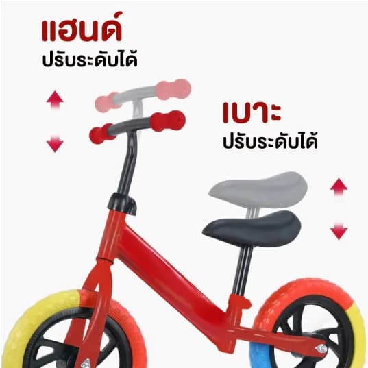 NEW ລົດບາ້ນເດັກນ້ອຍ ລົດຖີບປຽນລົດໄຖເດັກ ລົດຖີບຊົງຕົວເດັກ ລົດຫັດຍ່າງເດັກນ້ອຍ ໃຊ້ໄດ້ ອາຍຸ 2-6 ປີ รุ่น：J10 ( SP-A008) - ภาพที่ 3