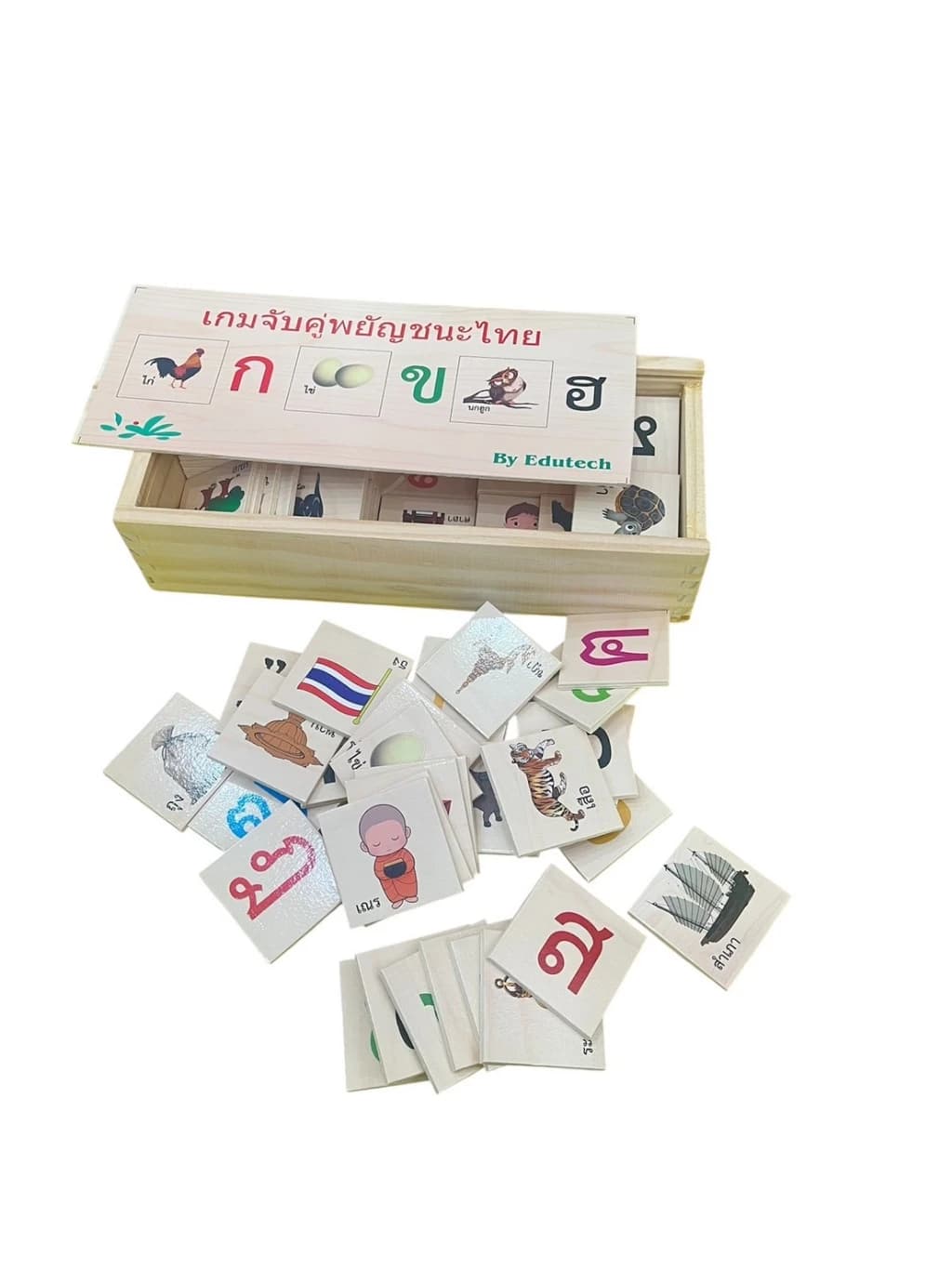 ເຄື່ອງຫຼິ້ນທີ່ເຮັດດ້ວຍໄມ້ເພື່ອການພັດທະນາ, ເກມຈັບຄູ່ພະຍັນຊະນະໄທ (Sp-A012) - ภาพที่ 2