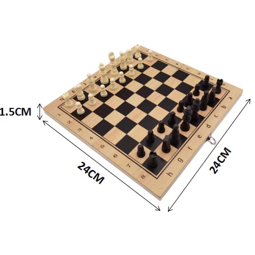 LR ໝາກລຸກ 3 ອິນ 1  - ກະດານໄມ້ພັບພ້ອມໝາກລຸກ ເລິ່ມຕົ້ນສຳລັບເດັກແລະຜູ້ໃຫຍ່ (SP-A012)