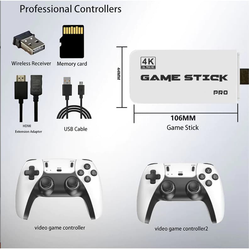 ເກມເພສະເຕຊັ່ນ PlayStation PlayStation Game Stick 4k M8 Pro 2.4G Wireless Video Control TV Gamepad ຫຼາຍກວ່າ 20,000 ເກມ ຮັບປະກັນໜຶ່ງປີ(Sp-A012) - ภาพที่ 2
