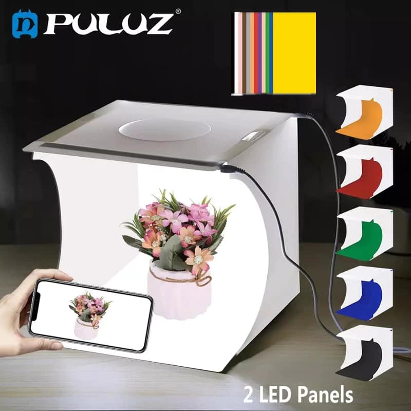 ກ່ອງຖ່າຍຮູບ Light box studio 2LED ມີພຶ້ນຫຼັງໃຫ້ມາ6ສີ ສາຍຄອນເທັ້ນຖ່າຍຮູບ SP-A002