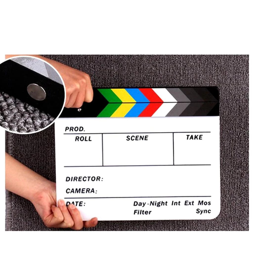 Clapper board acrylic ສະເລດສຳລັບຖ່າຍທຳວິດີໂອ (SP-A002)