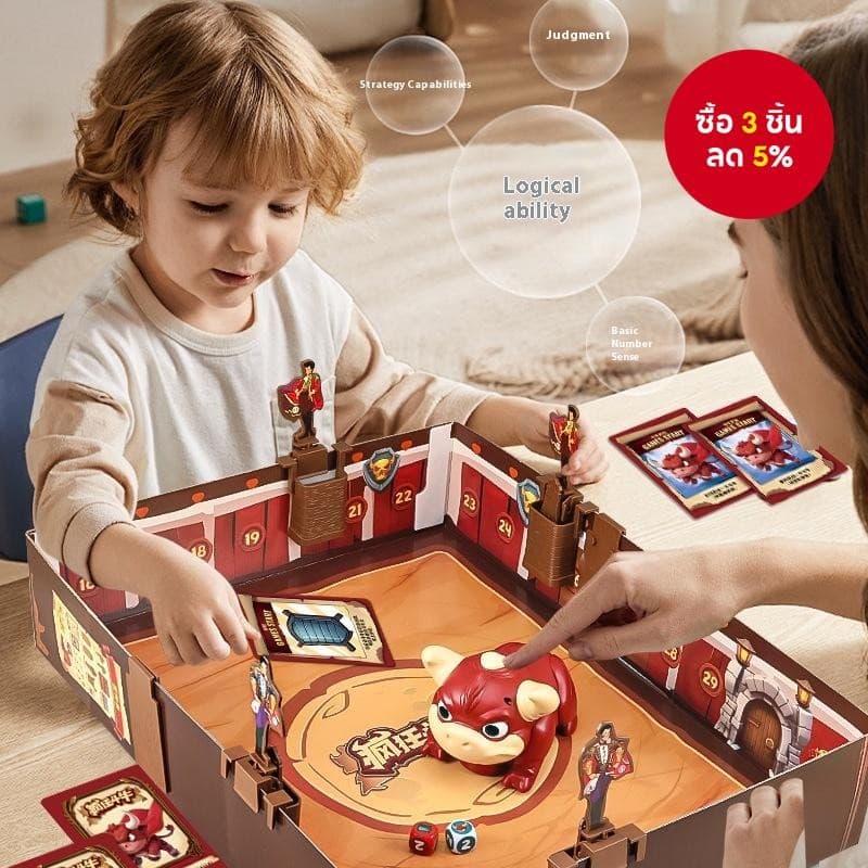 ເກມກະດານຕໍ່ສູ້ງົວສຳລັບເດັກນ້ອຍ, ເກມໂຕ້ຕອບສຳລັບພໍ່ແມ່ ແລະ ເດັກນ້ອຍ, ເກມຕໍ່ສູ້ເພື່ອການສຶກສາຜູ້ຫຼິ້ນສອງຄົນ (Sp-A012) - ภาพที่ 4